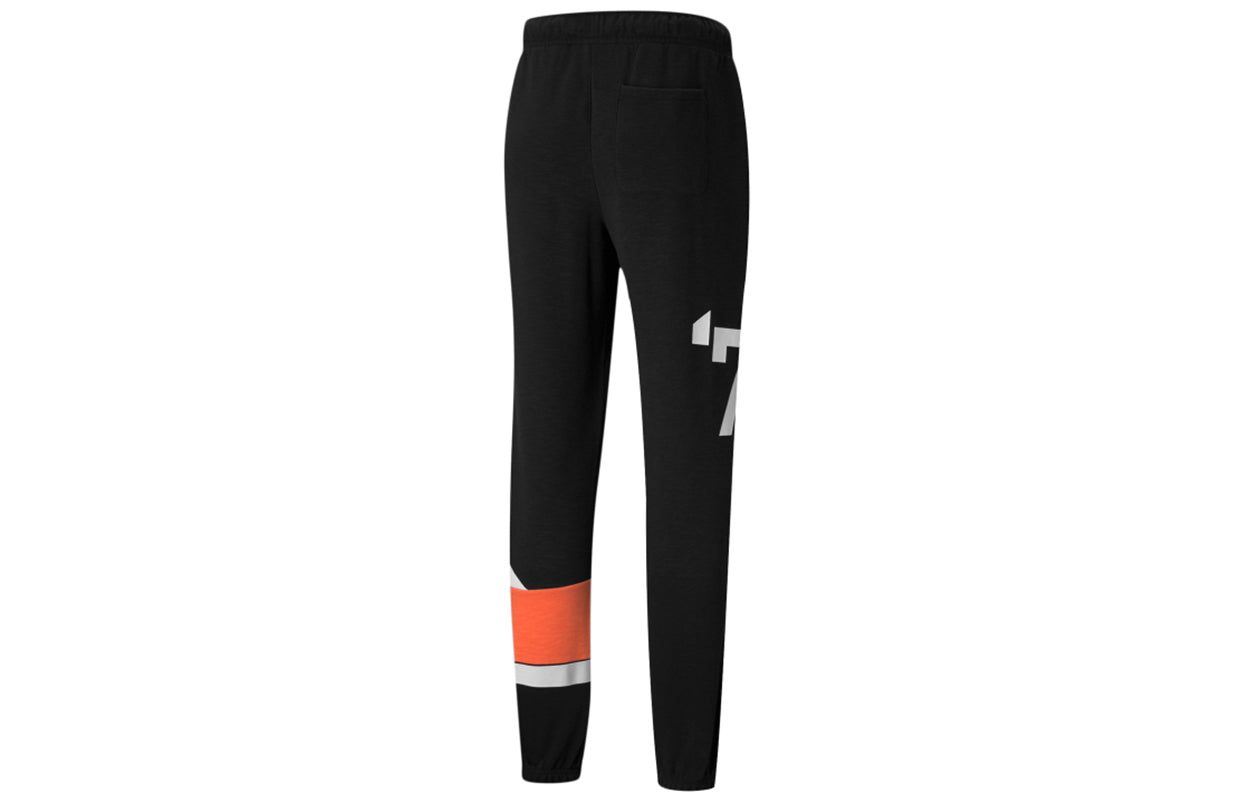 Puma Franchise Knit Pants 'Black White Orange' 530514-01 sold by KicksCrew product image thumbnail 2
