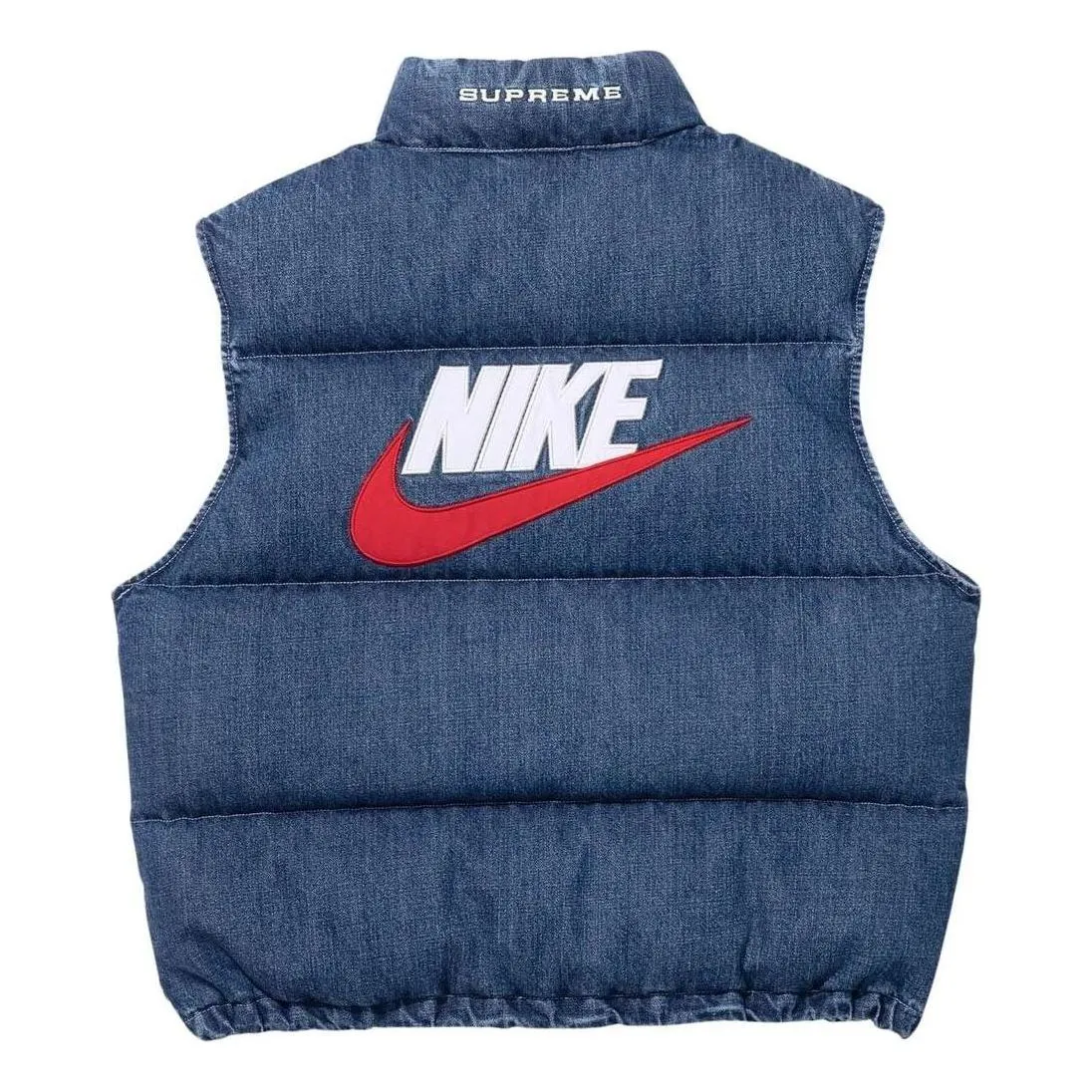 Supreme x Nike Denim Puffer Vest 'Navy Red White' SUP-SS24-163 sold by KicksCrew product image thumbnail 2