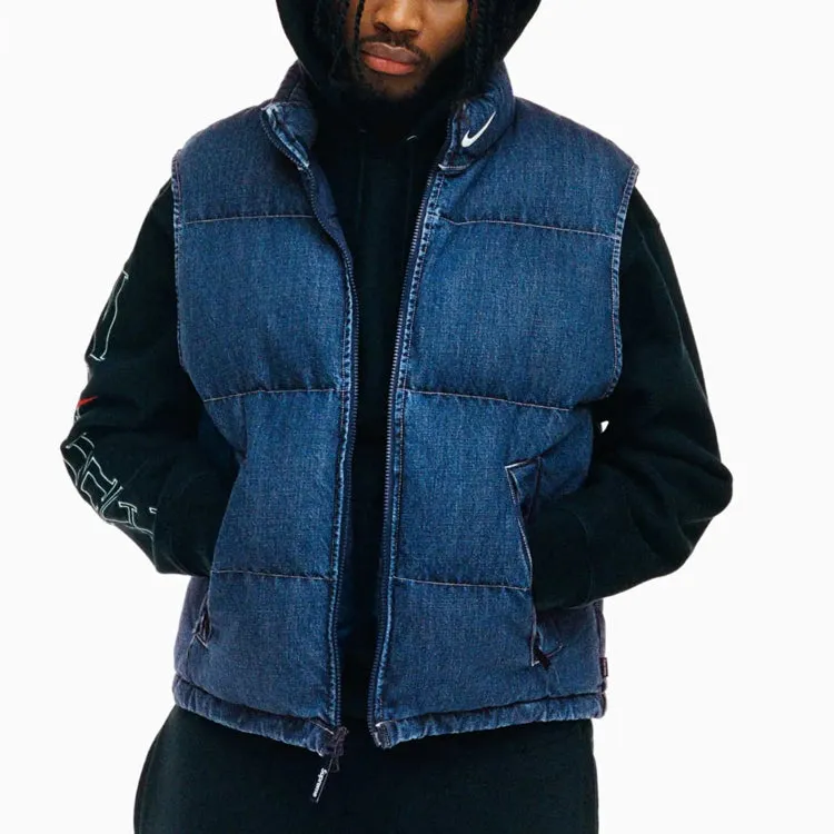 Supreme x Nike Denim Puffer Vest 'Navy Red White' SUP-SS24-163 sold by KicksCrew product image thumbnail 3
