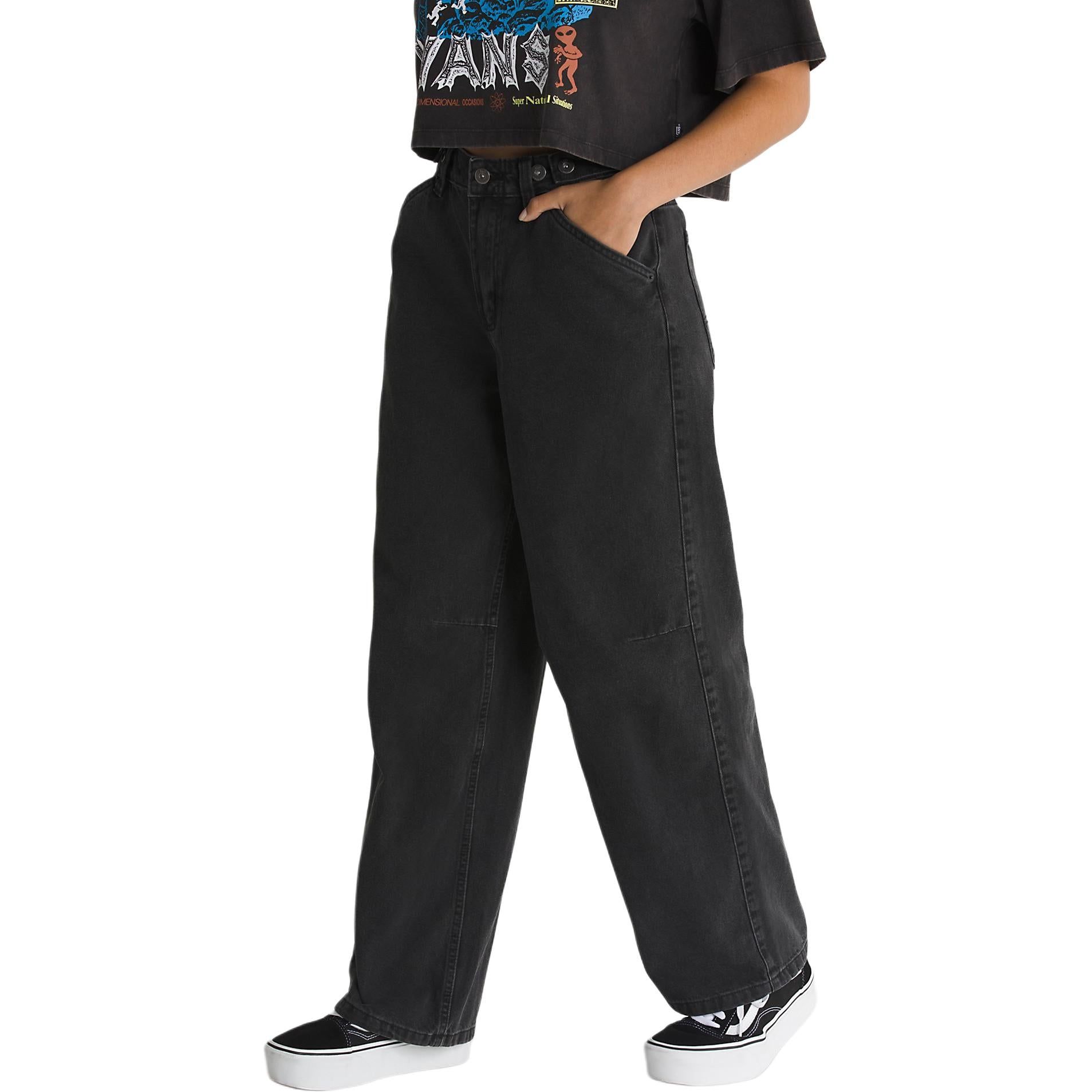 (WMNS) Vans Curbside Pants 'Black' VN000FVHBLK sold by KicksCrew product image thumbnail 3