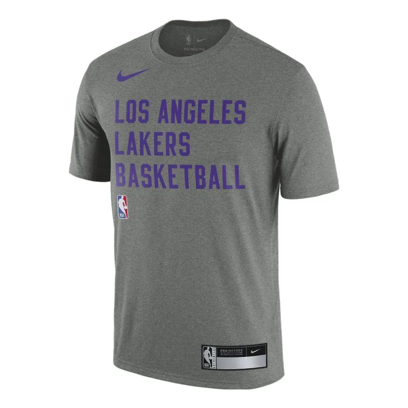 Nike x NBA Los Angeles Lakers T-Shirt 'Dark Grey' FJ0209-063 sold by KicksCrew