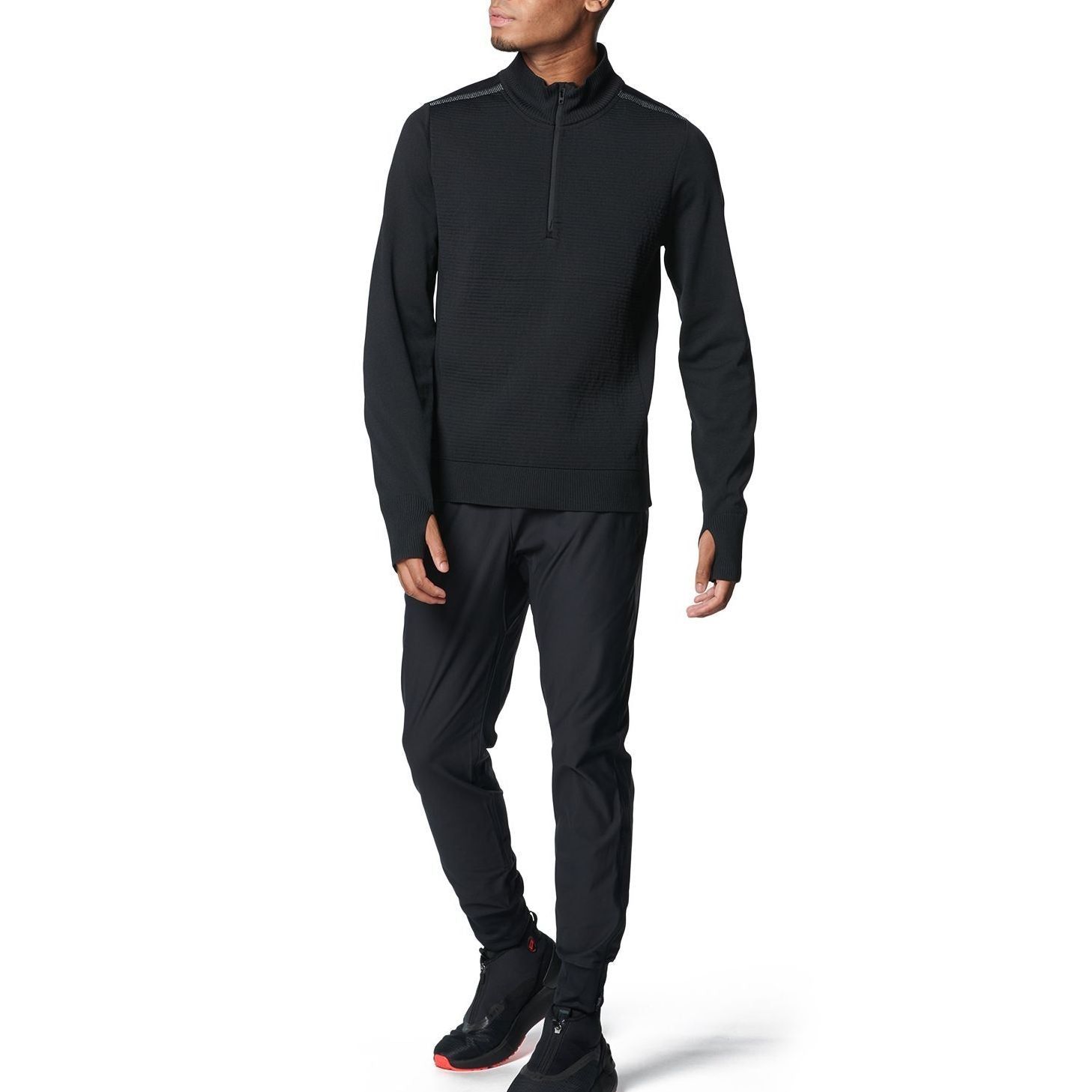 Under Armour IntelliKnit Run 1/2 Zip Shirt 'Black' 1378170-001 sold by KicksCrew product image thumbnail 3