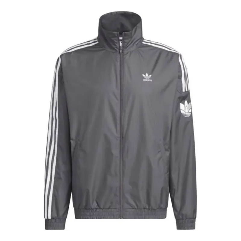 adidas Originals Retro Trefoil Jacket 'Grey White' JI7533 sold by KicksCrew