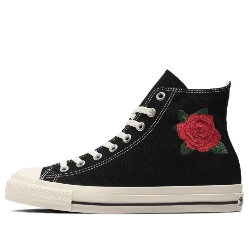 Converse All Star Rose Embroidery Hi 'Black White Red' 31311860 sold by KicksCrew
