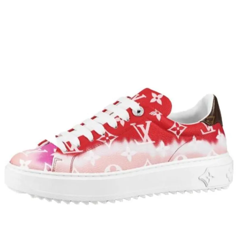 (WMNS) LOUIS VUITTON Time Out Sneakers 'White Red' 1A7ULV sold by KicksCrew