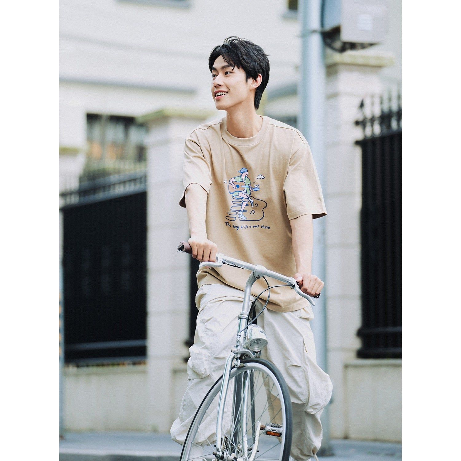 New Balance x PK Guitar Graphic T-Shirt 'Light Brown' NEE26021-LB sold by KicksCrew product image thumbnail 3