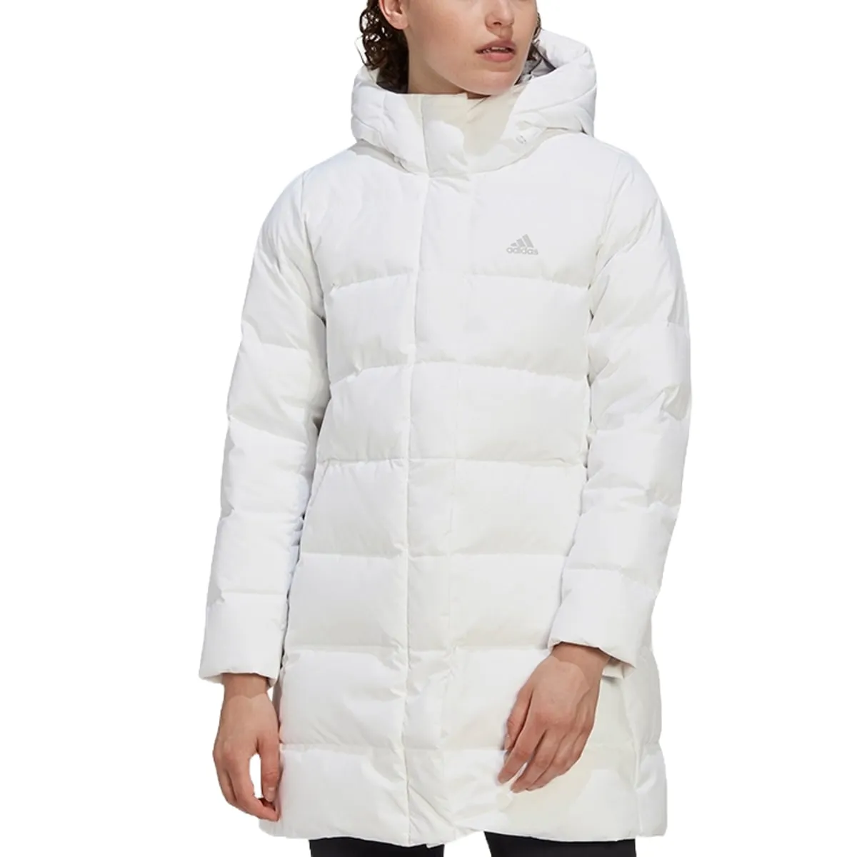 (WMNS) adidas Outdoor MID Down Coat 'White' GE9992 sold by KicksCrew product image thumbnail 3