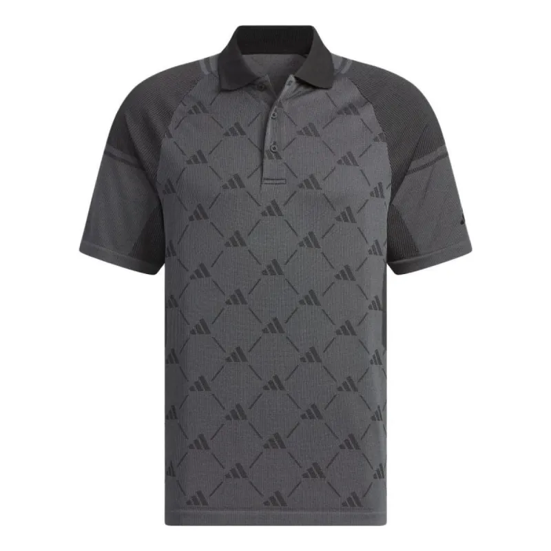 adidas Primeknit Seamless Polo Shirt 'Black Grey' HZ6072 sold by KicksCrew