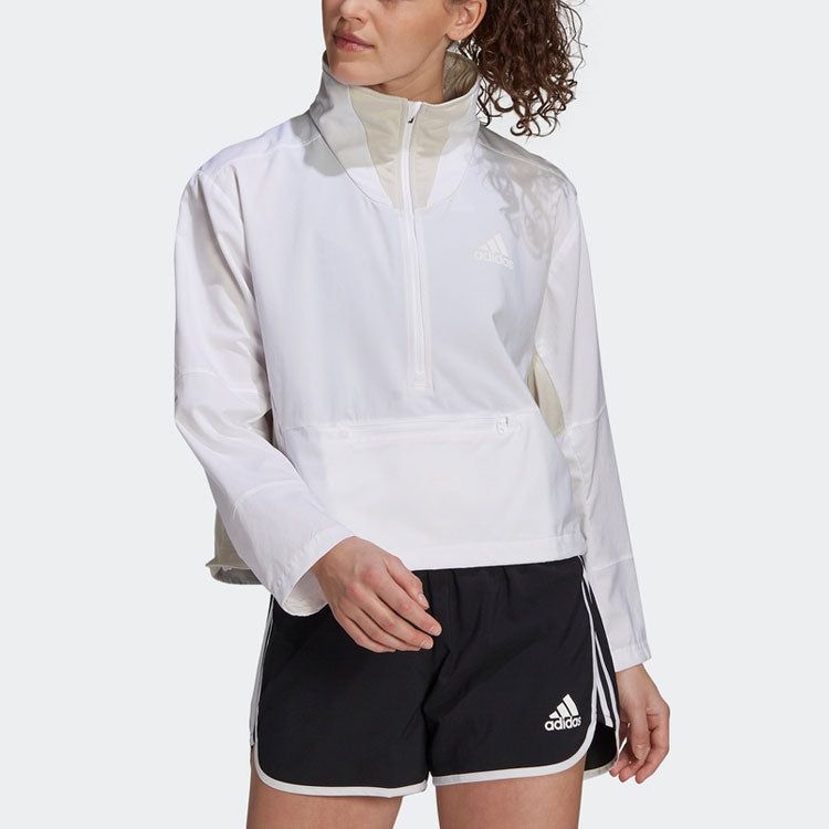 (WMNS) Adidas Primeblue Adapt Running Jacket 'White' GP6485 sold by KicksCrew product image thumbnail 2