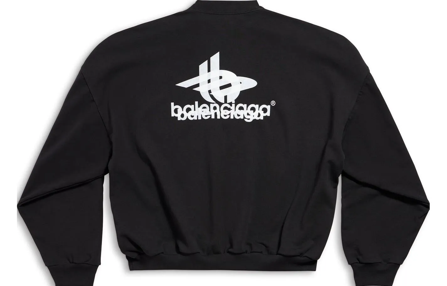 Balenciaga Layered Sports Round Sweatshirt 'Black White' 767860TPVF31070 sold by KicksCrew product image thumbnail 2