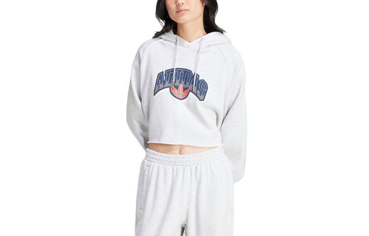 (WMNS) adidas Originals Cropped Hoodie 'White' IS2319 sold by KicksCrew product image thumbnail 2