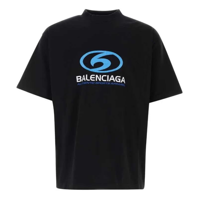 Balenciaga Surfer T-shirt 'Black Blue' 764235TPVU61165 sold by KicksCrew