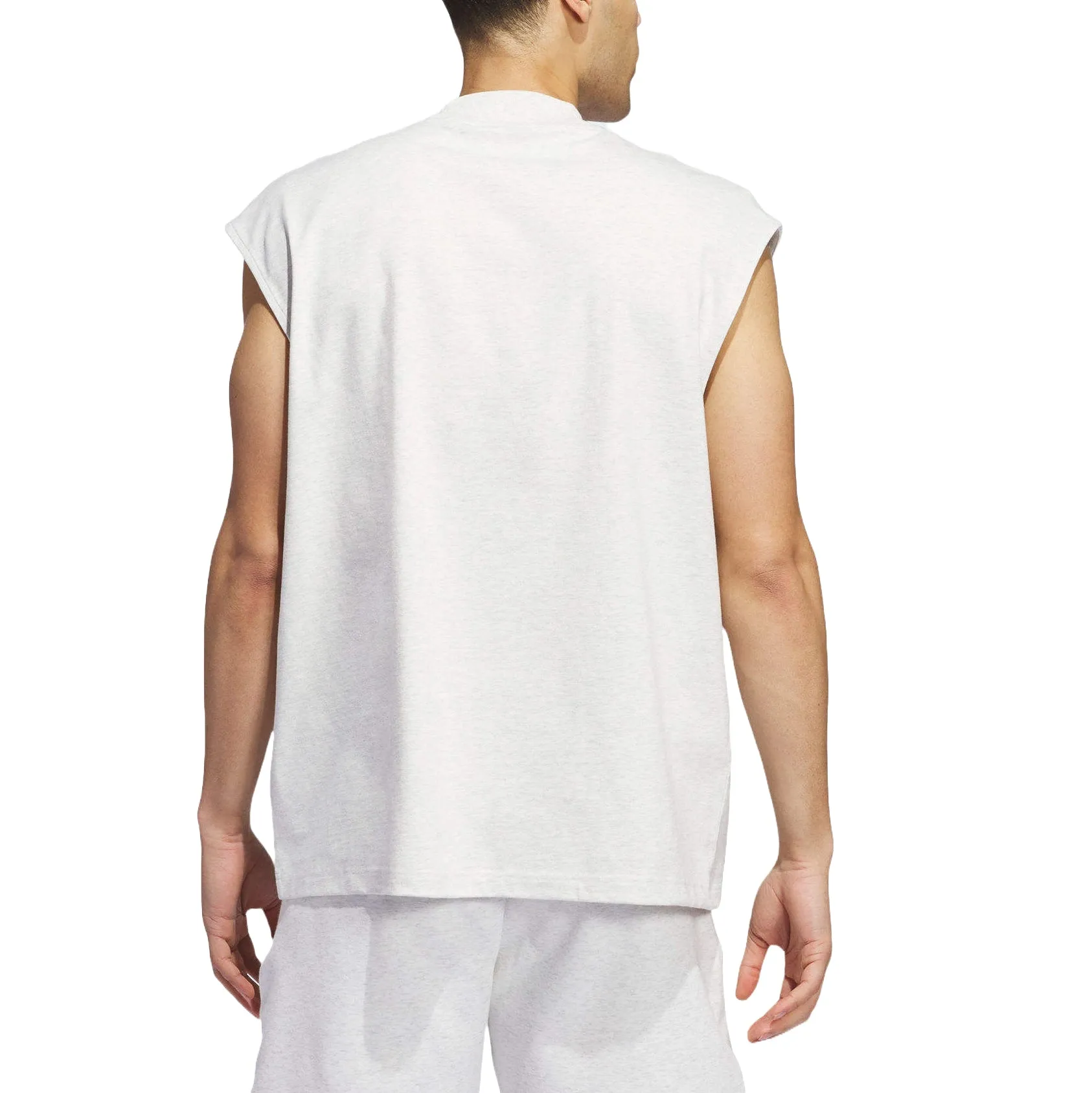 adidas Basketball Sleeveless T-shirt Asia Sizing 'Light Grey' JI9120 sold by KicksCrew product image thumbnail 2