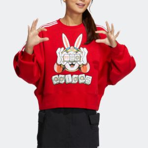 (WMNS) adidas Neo CNY Sweatshirt 'Red' IB0390 sold by KicksCrew