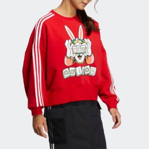(WMNS) adidas Neo CNY Sweatshirt 'Red' IB0390 sold by KicksCrew