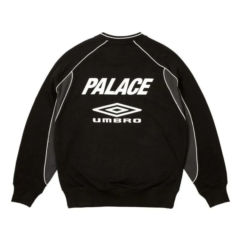 Palace x Umbro Warm Up Crewneck Sweatshirt 'Black' P26UMCS133 sold by KicksCrew