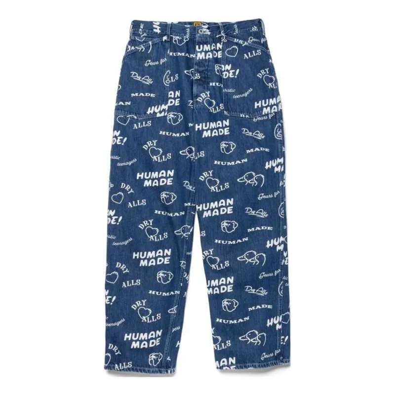 HUMAN MADE Printed Denim Baggy Jeans 'Indigo' HM26PT010 sold by KicksCrew