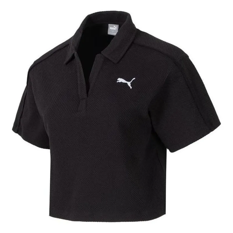 (WMNS) PUMA HER Polo Shirt 'Black' 682156-01 sold by KicksCrew