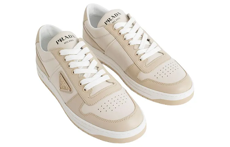 (WMNS) PRADA Downtown Leather Sneakers 'Beige' 1E792M_3LMS_F03FW_F_030 sold by KicksCrew product image thumbnail 4