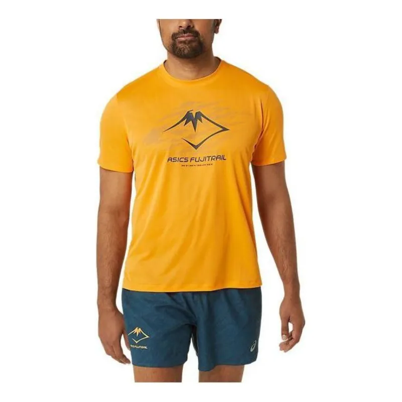 ASICS Fujitrail Logo T-shirt 'Yellow' 2011C981-800 sold by KicksCrew