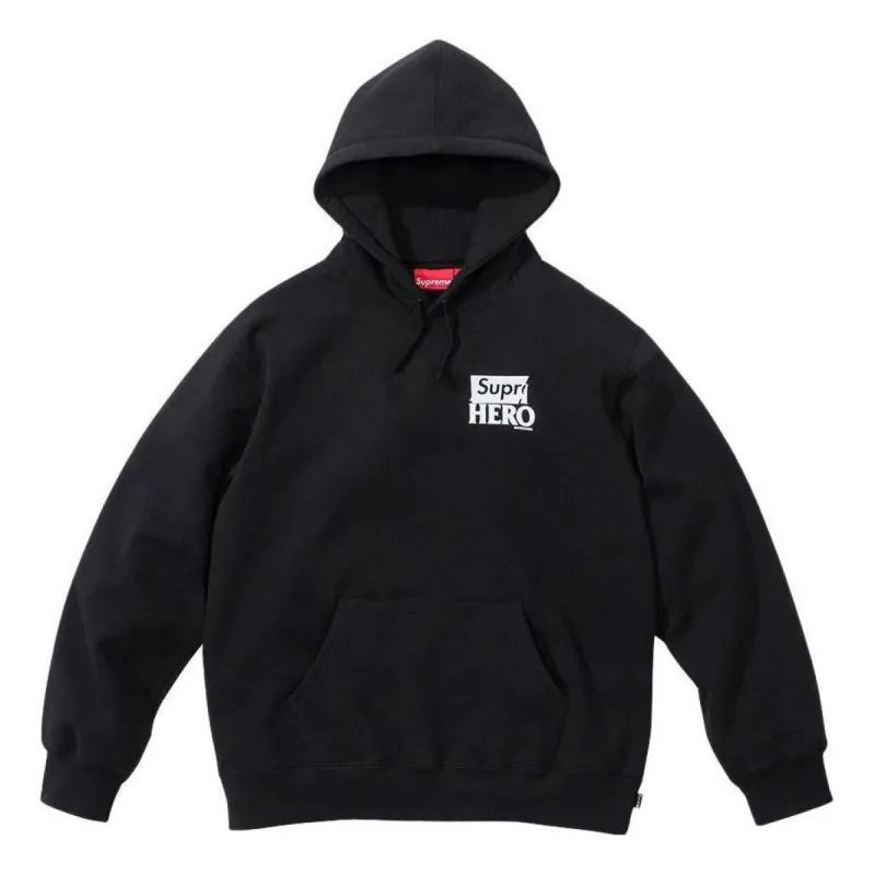 Supreme Raised Handstyle Hooded Sweatshirt Black | Parallel