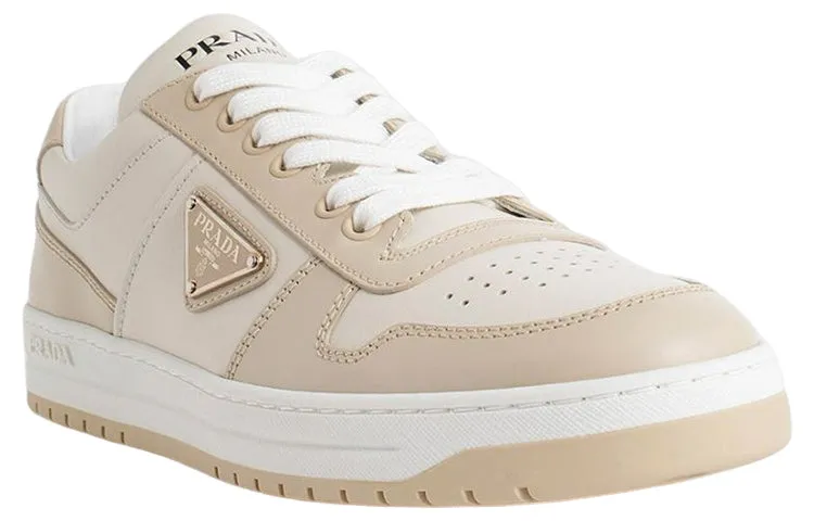 (WMNS) PRADA Downtown Leather Sneakers 'Beige' 1E792M_3LMS_F03FW_F_030 sold by KicksCrew product image thumbnail 3