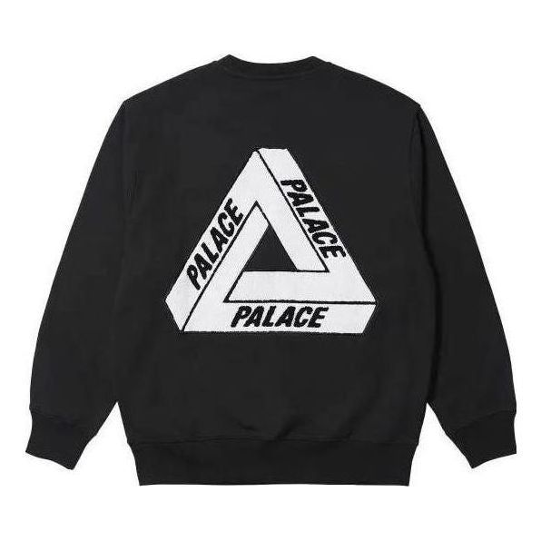 Palace Fleece Tri-Ferg Crew 'Black' P24CS054 sold by KicksCrew