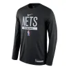 Nike Dri-FIT x NBA Brooklyn Nets Practice Long-Sleeve T-Shirt 'Black' DR6504-010 sold by KicksCrew