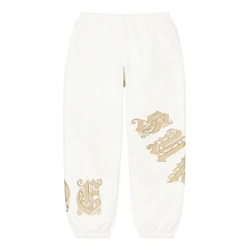 Supreme Old English Wrap Sweatpants 'White Gold' SUP-SS21-822 sold by KicksCrew