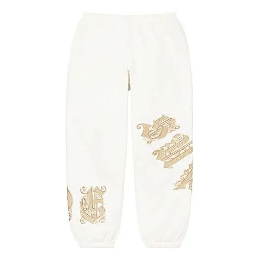 Supreme Old English Wrap Sweatpants 'White Gold' SUP-SS21-822 sold by KicksCrew