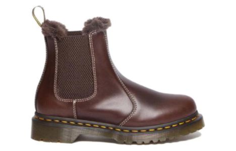 Dr. Martens 2976 Leonore Faux Fur Lined Chelsea Boots 'Dark Brown' 30954201 sold by KicksCrew