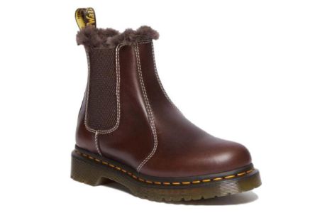 Dr. Martens 2976 Leonore Faux Fur Lined Chelsea Boots 'Dark Brown' 30954201 sold by KicksCrew