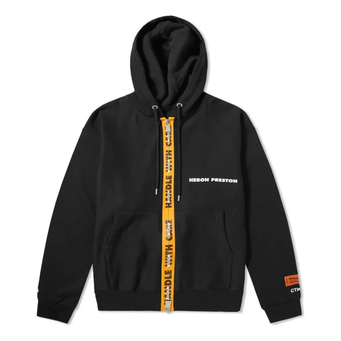 HERON PRESTON Handle Zip Hoody Jacket 'Black Orange' HMBE001F187090121019 sold by KicksCrew