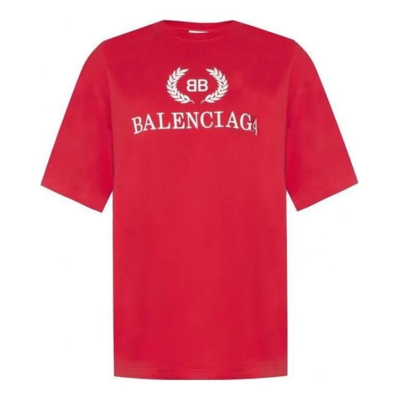 Balenciaga BB T-Shirt 'Red White' 544271TCV256400 sold by KicksCrew