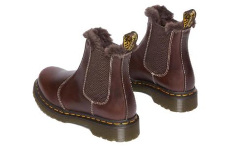 Dr. Martens 2976 Leonore Faux Fur Lined Chelsea Boots 'Dark Brown' 30954201 sold by KicksCrew