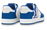 LOUIS VUITTON Rivoli Sneakers 'White Plaid with Blue Side Logo' 1ABFEX sold by KicksCrew