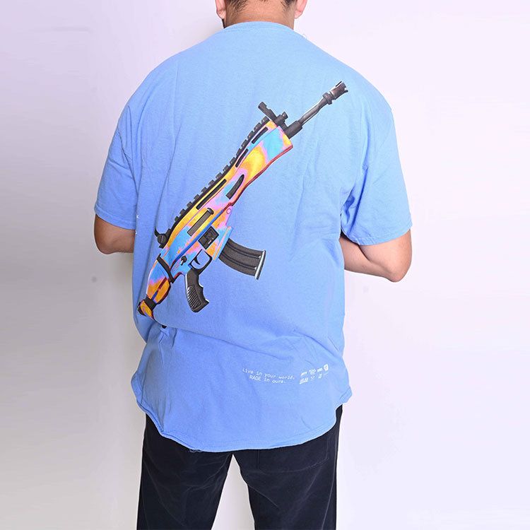 Travis Scott The Scotts Astro Goosebumps T-Shirt 'Sky Blue' TC-298 sold by KicksCrew product image thumbnail 4