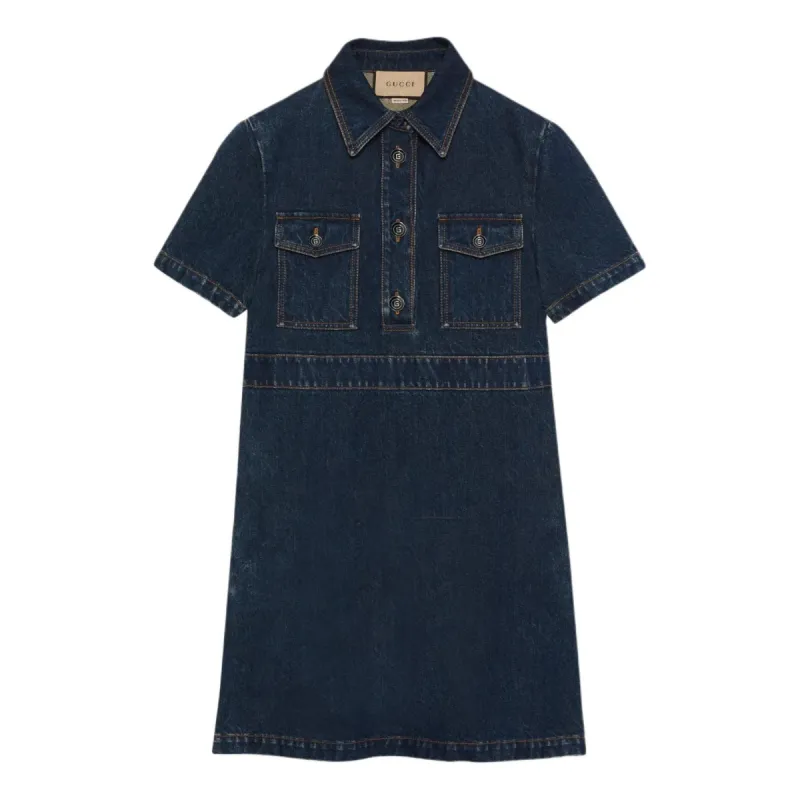 (WMNS) Gucci Organic Denim Dress 'Dark Blue' 776564-XDCVP-4100 sold by KicksCrew