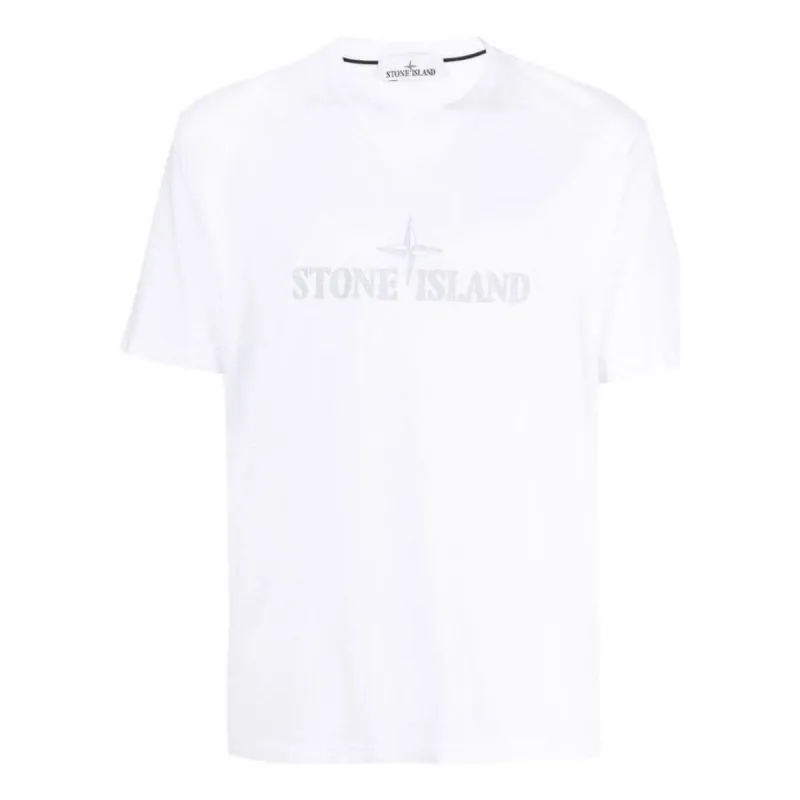 STONE ISLAND Stitches Logo T-shirt 'White' 781521579-V0001 sold by KicksCrew