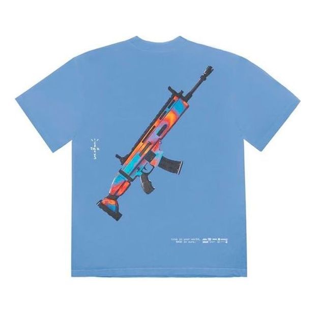 Travis Scott The Scotts Astro Goosebumps T-Shirt 'Sky Blue' TC-298 sold by KicksCrew