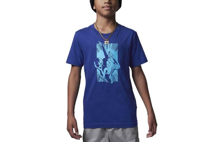 (GS) Air Jordan Burst T-Shirt 'Blue' 95C530-U1A sold by KicksCrew product image thumbnail 2