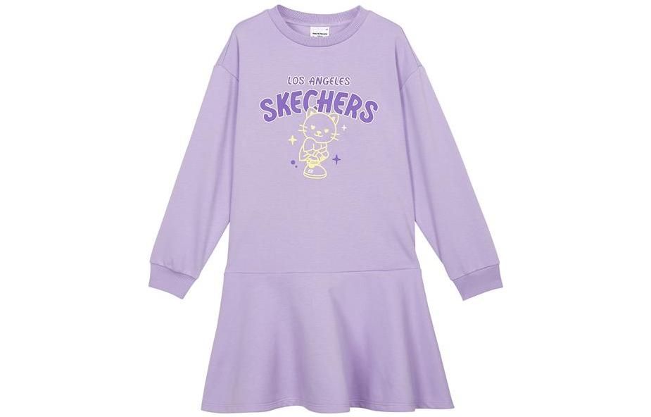 (GS) Skechers Hilarious Monster Series Letter Cartoon Printed Dress 'Pink Purple' L122G016 sold by KicksCrew product image thumbnail 3