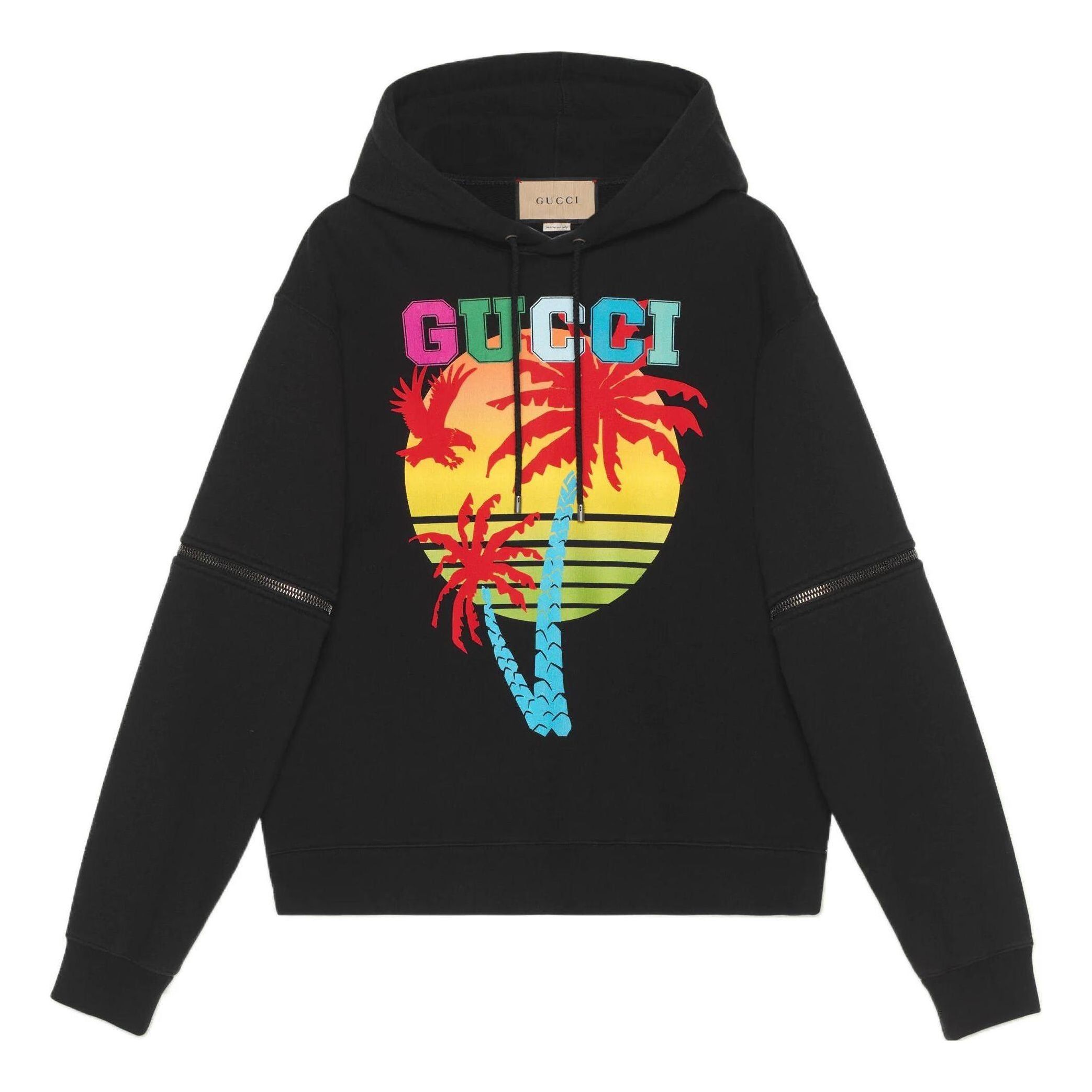 Gucci Sunset Hooded Sweatshirt With Removable Sleeves 'Black' 700117-XJEOT-1082 sold by KicksCrew