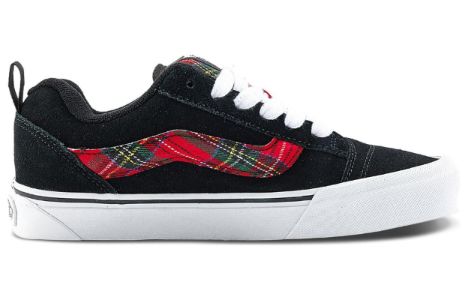 VANS Knu Skool Shoes 'Black Red' VN0009QC3M5 sold by KicksCrew