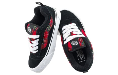 VANS Knu Skool Shoes 'Black Red' VN0009QC3M5 sold by KicksCrew