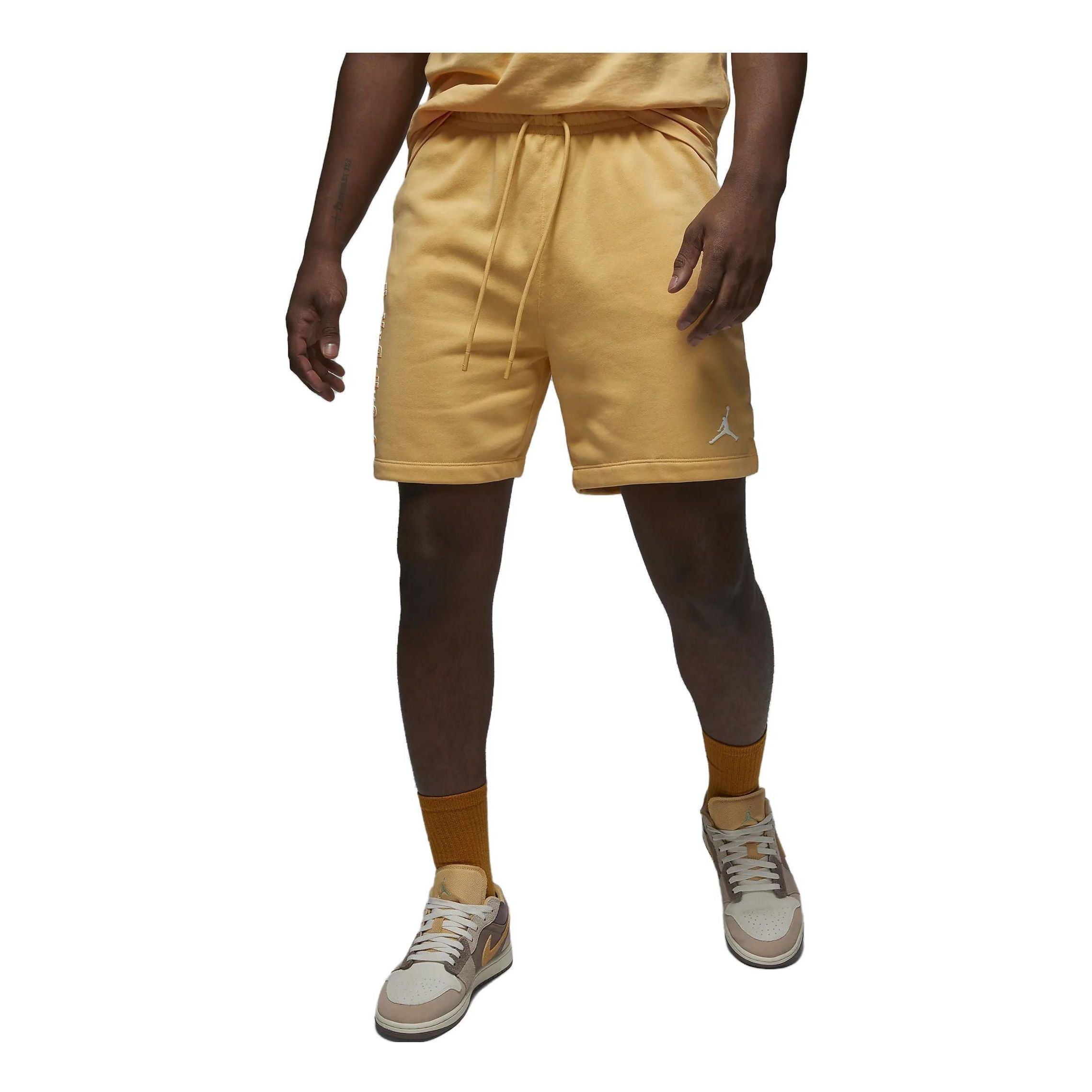 Air Jordan Essentials Logo Shorts 'Yellow' DX9675-251 sold by KicksCrew