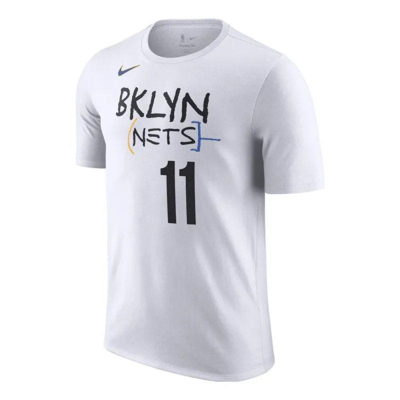 Nike x NBA Brooklyn NETS Kyrie Irving T-Shirt 'White' DV5975-103 sold by KicksCrew