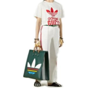 Gucci x adidas Cotton T-shirt 'White Red' 717422XJEXI9095 sold by KicksCrew