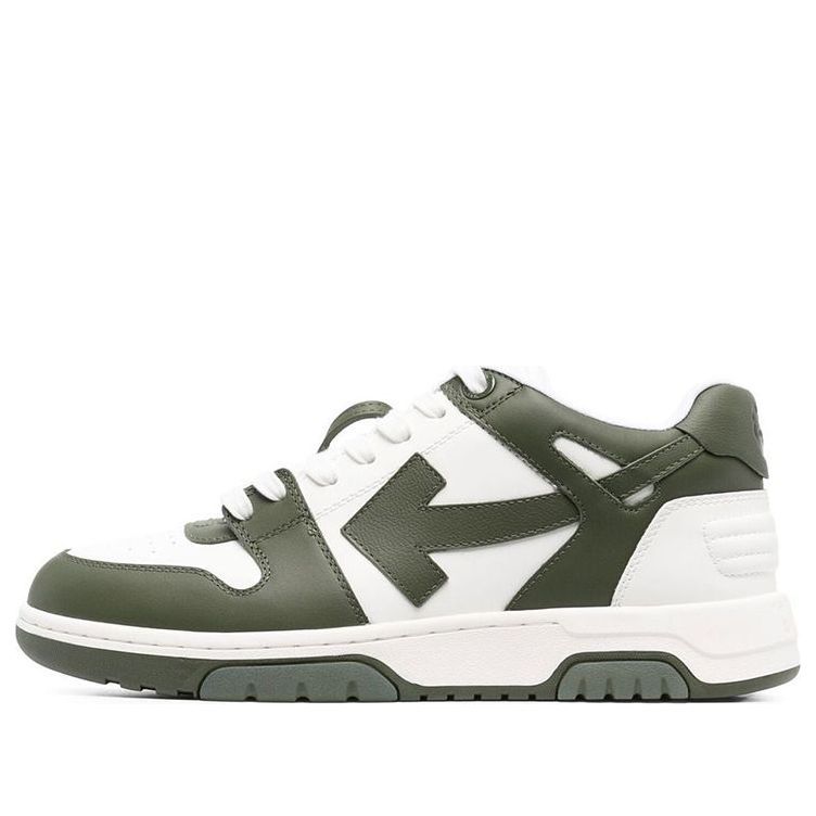 Off-White Out Of Office Low-Top Sneaker 'Olive Green White' OMIA189S23LEA0015901 sold by KicksCrew