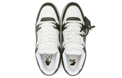 Off-White Out Of Office Low-Top Sneaker 'Olive Green White' OMIA189S23LEA0015901 sold by KicksCrew